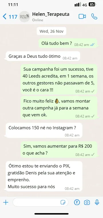 Depoimento Helen Terapeuta - 40 leads em 1 semana