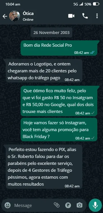 Depoimento Ótica - 20 clientes pelo tráfego pago