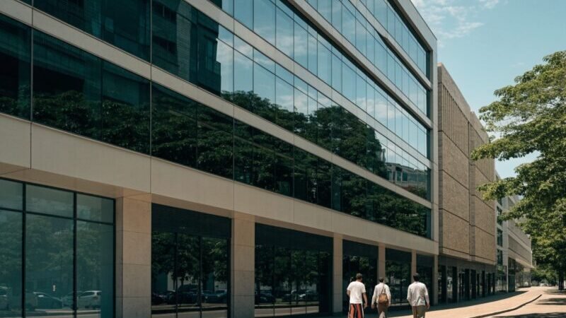 fachada de agência de marketing digital em americana-sp com equipe trabalhando em projetos