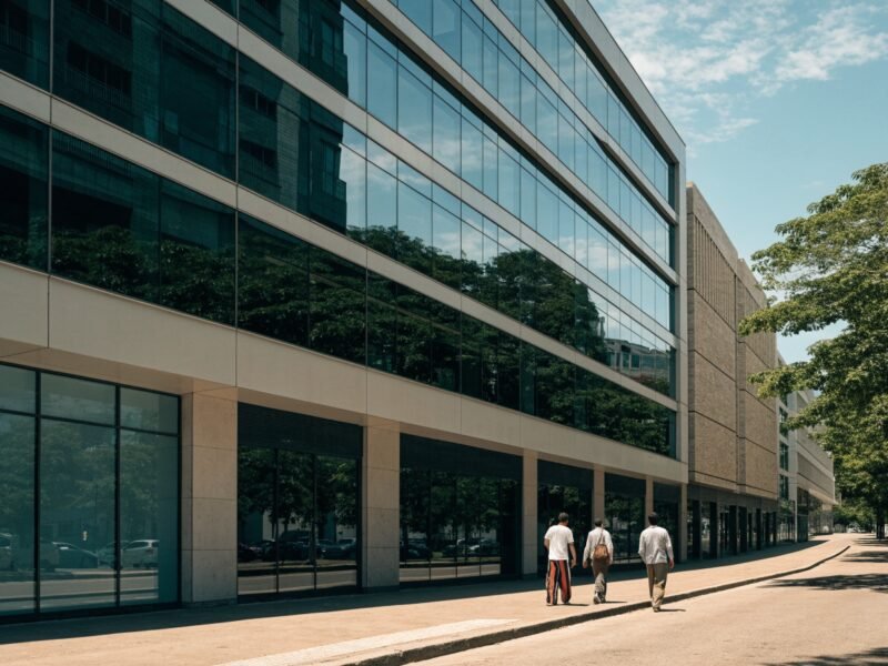 fachada de agência de marketing digital em americana-sp com equipe trabalhando em projetos